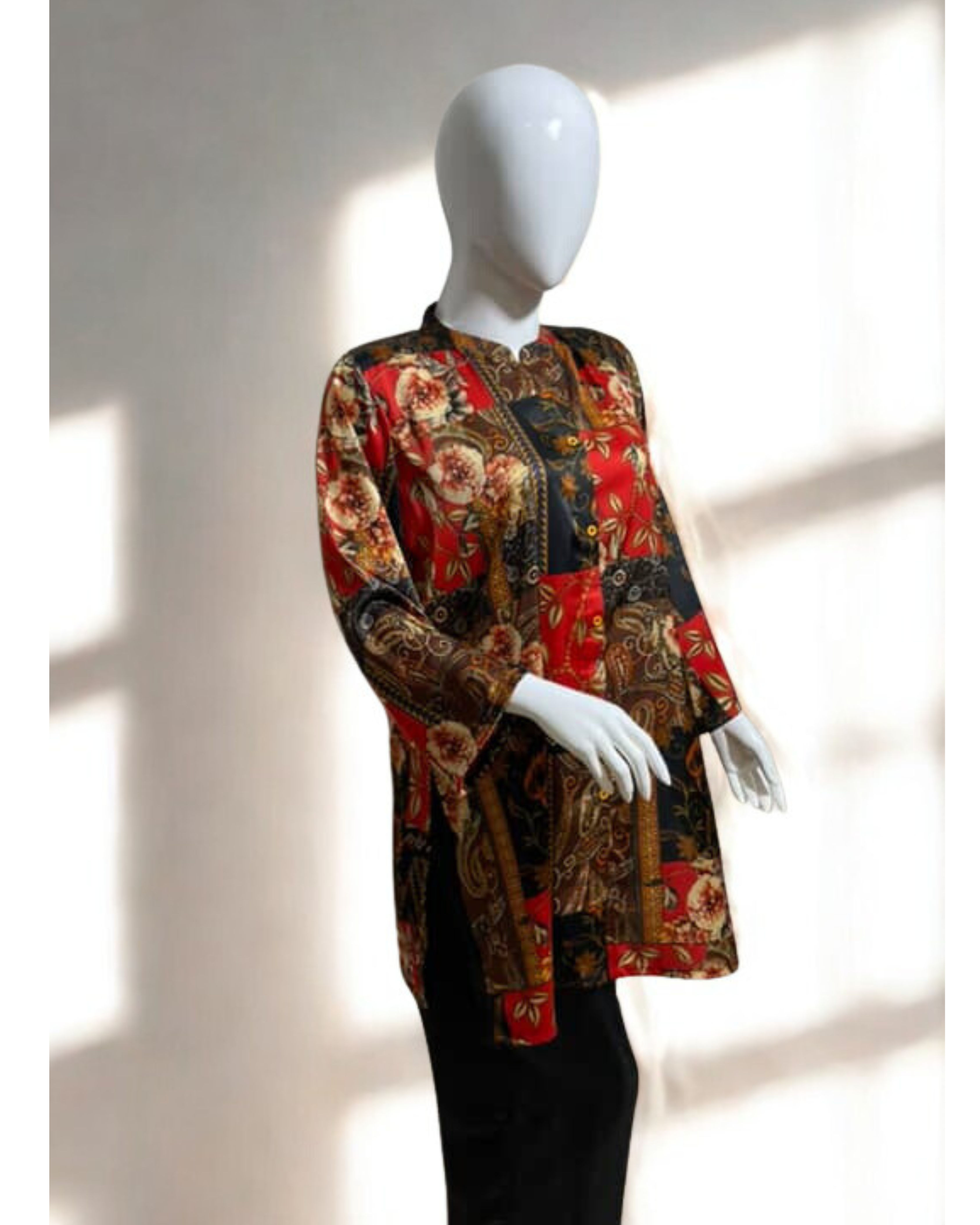 ✨ Premium Silk Kurta & Black Trouser Set