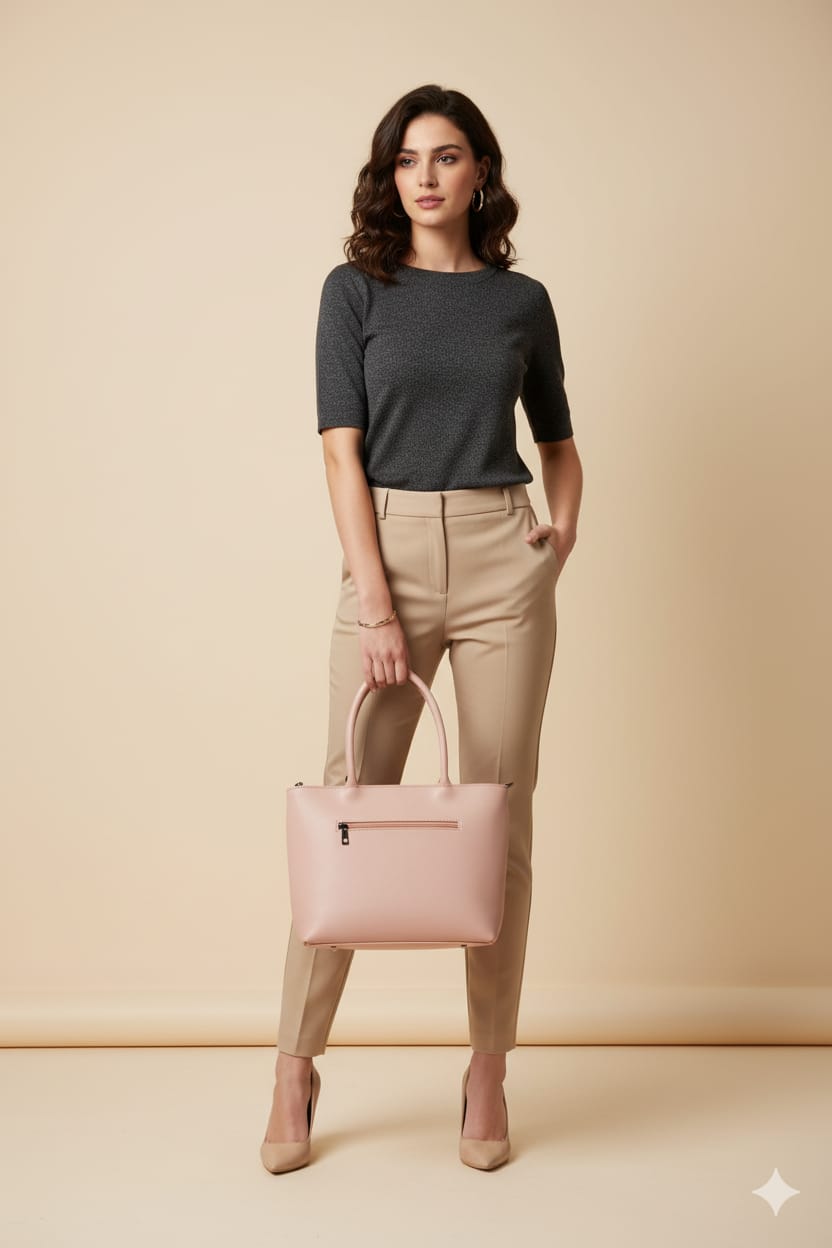 The Elegant Carryall: Blush Pink Tote