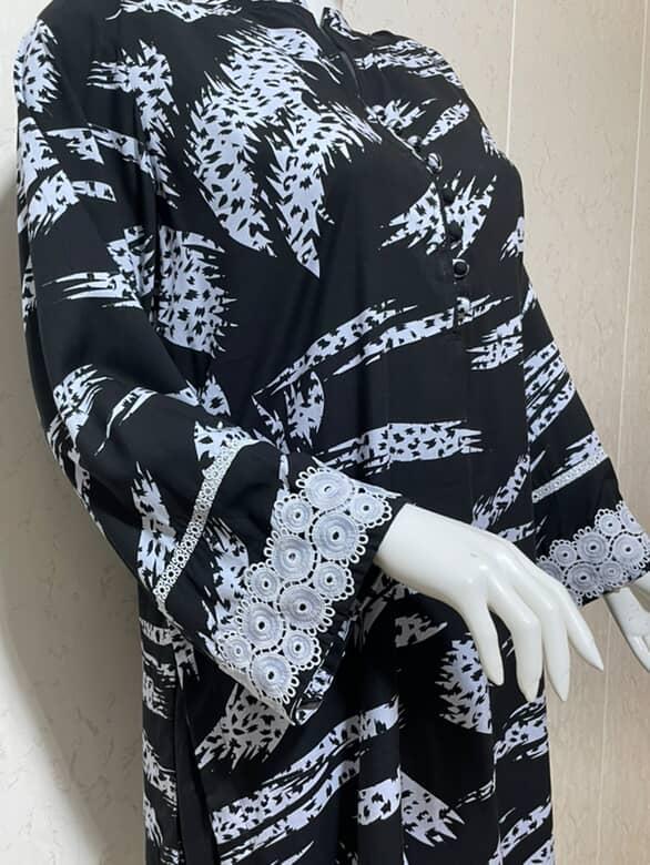 Linen Co-ord Set with Embroidered Lace Sleeves