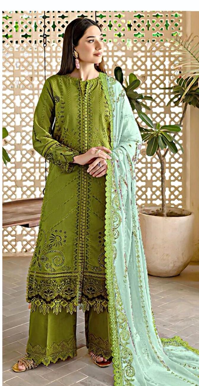 Serene Bloom – Unstitched 3 Piece Embroidered Lawn Suit