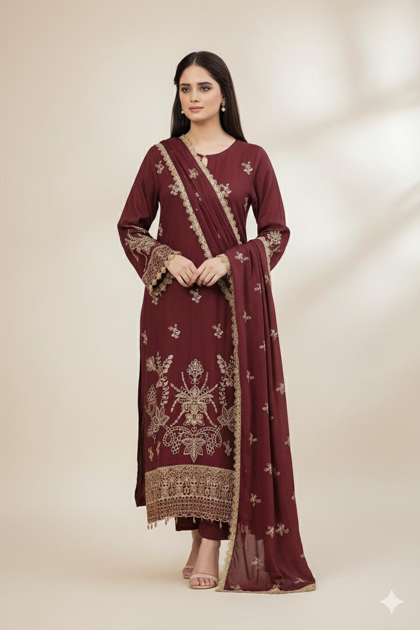 Ethereal Grace – 3 Piece Banadora Chikankari Embroidered Suit