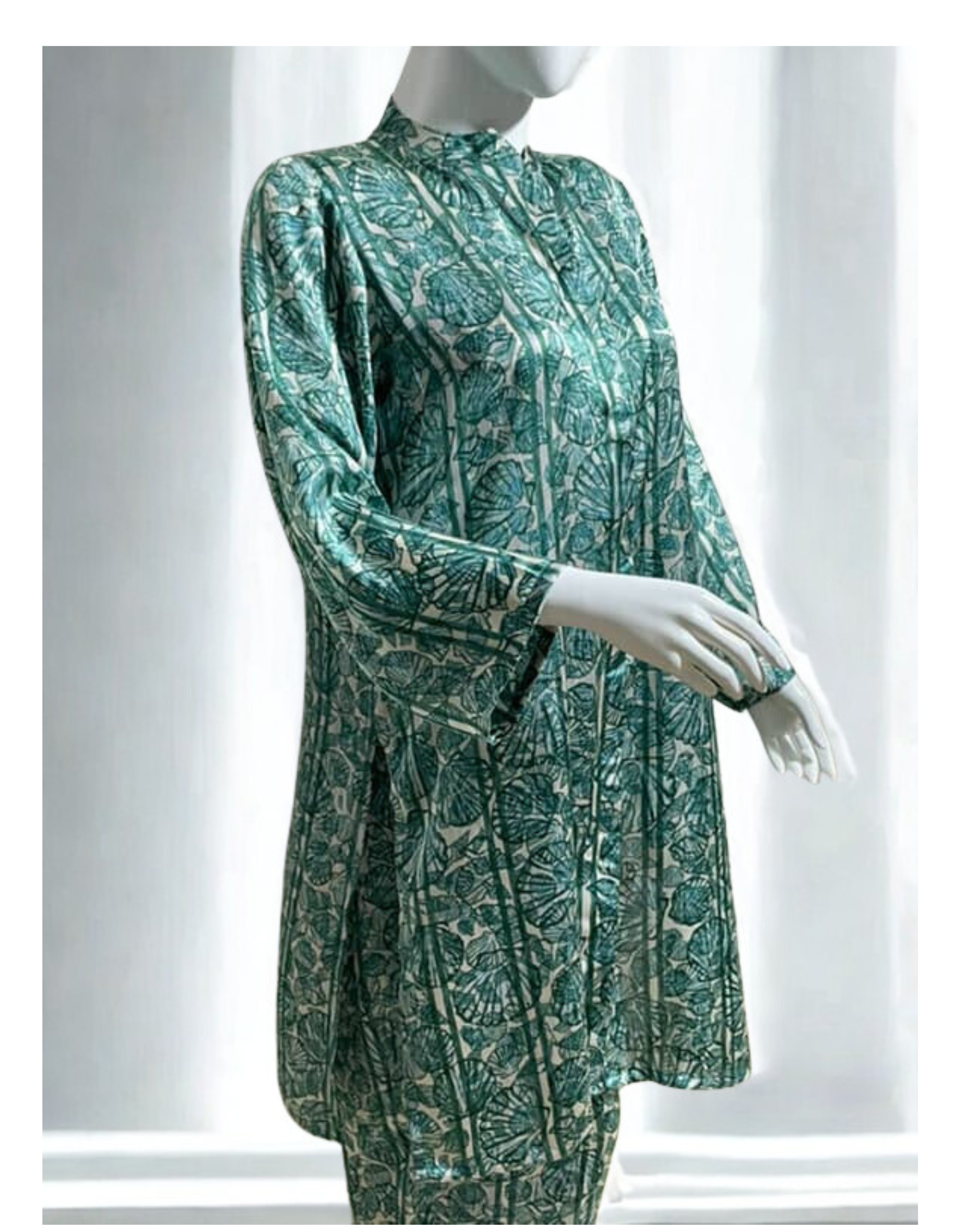 Silk Front-Open Shirt & Trouser Set