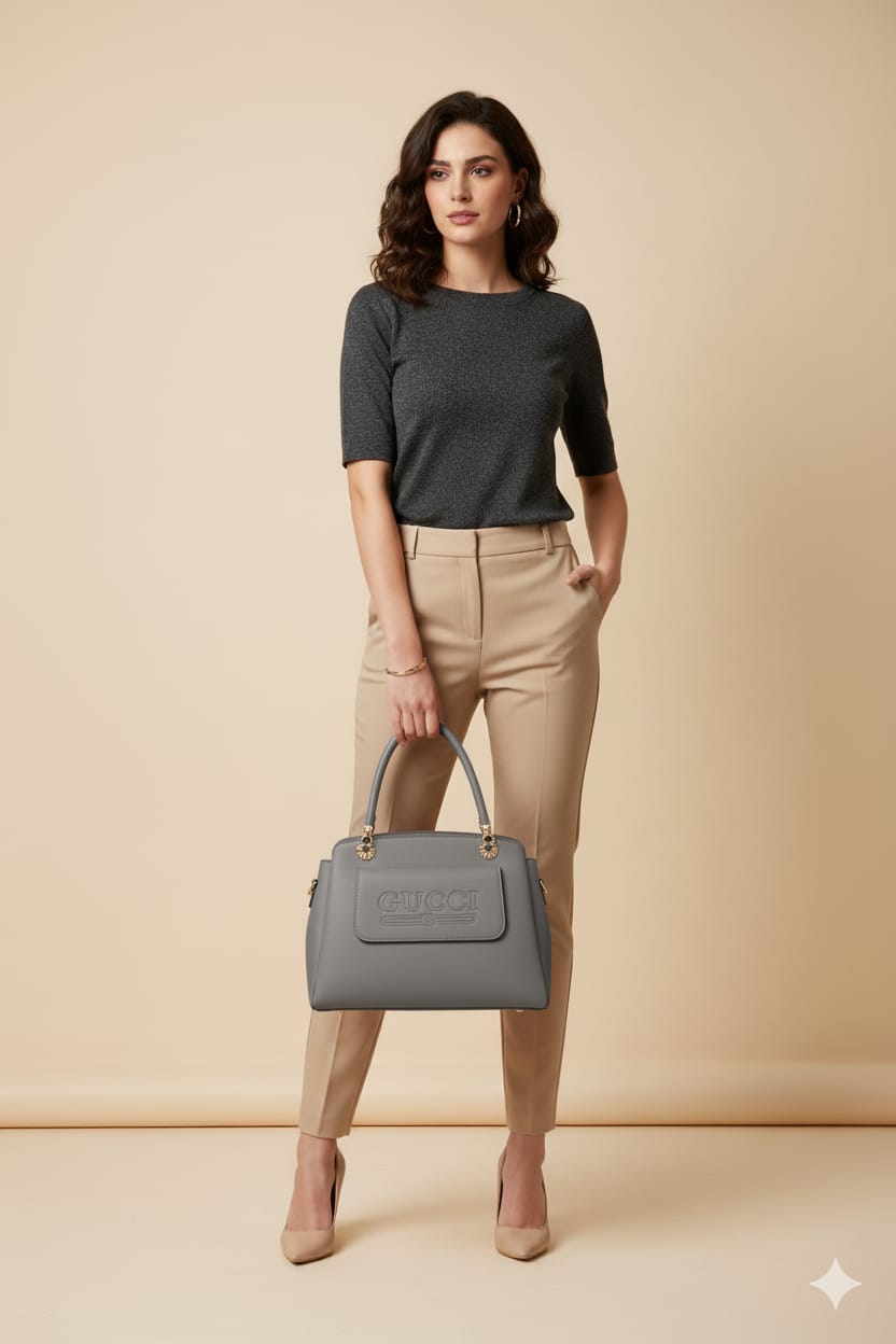 The Modern three-piece Carryall: Slate Grey Tote