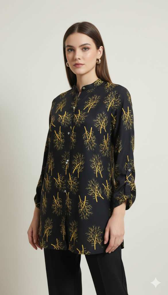 Elegant Co-ord Set with Black Trouser